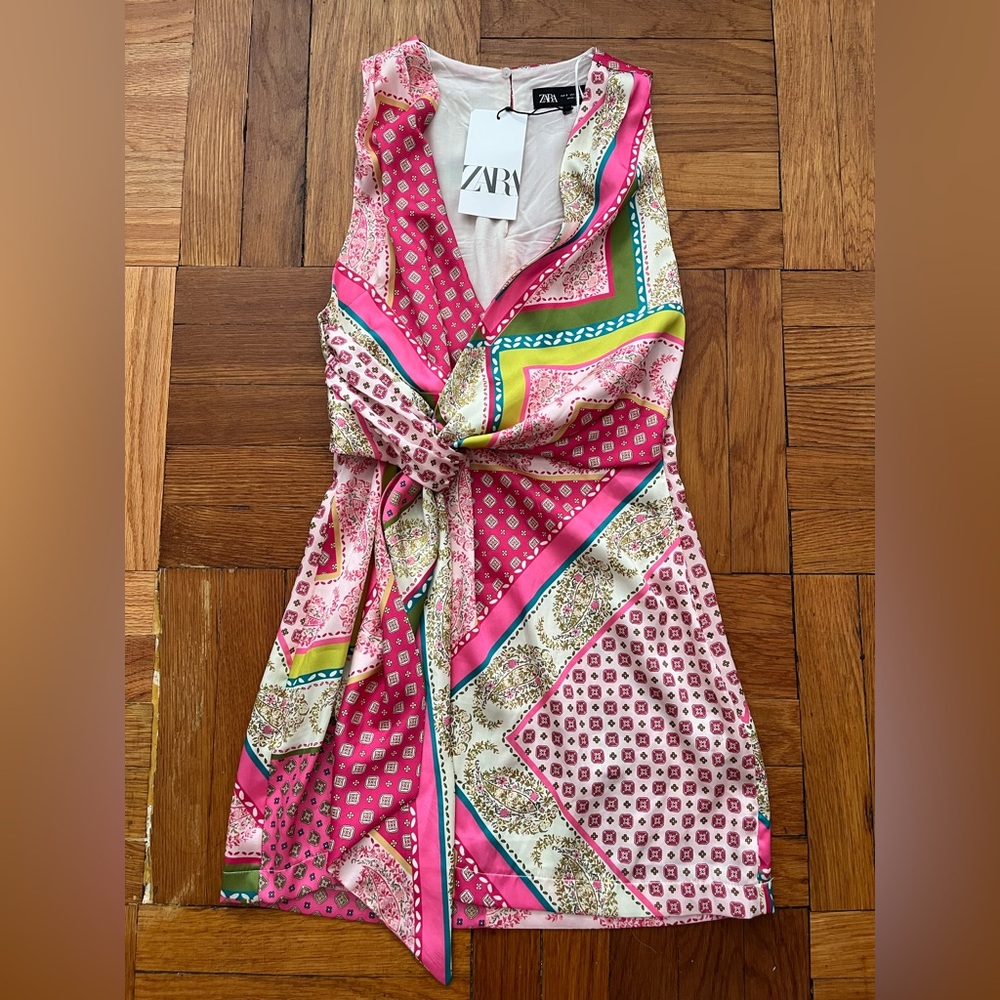 Zara Multicolor Patterned Dress